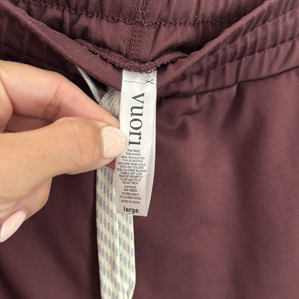 Vuori Sunday Performance Joggers in Fig, Size Large - Picture 3 of 5